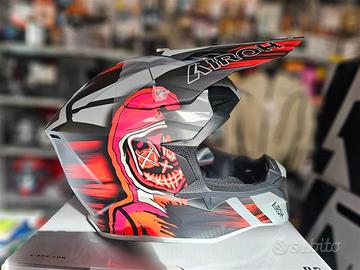 CASCO AIROH CROSS OFF-ROAD ENDURO WRAAP WRAAAP CYBER ROSSO OPACO 22.06  Macchiamoto