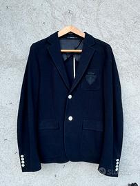 Gucci Blazer Jersey Navy e Madreperla S