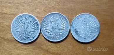 Regno d'Italia Lotto 3 Monete In Argento da 1 Lire