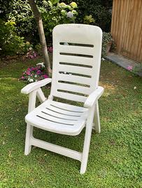4 sedie da giardino reclinabili