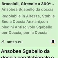 Sgabello doccia per anziani e donne in gravidanza