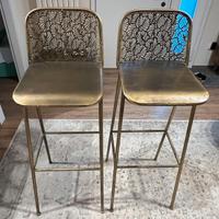 Sgabelli in ferro colore oro