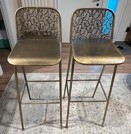 Sgabelli in ferro colore oro