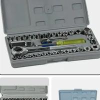 Set 40 Pezzi Chiavi a Bussola con Prolunga Cricche