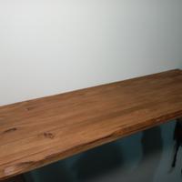 Mensola artigianale in legno di riciclo e supporti