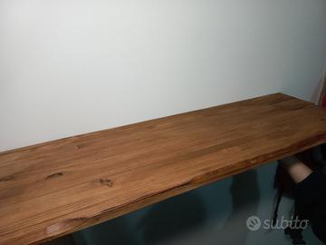 Mensola artigianale in legno di riciclo e supporti