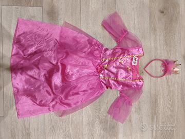 costume principessa delle rose 3-4 anni