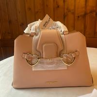 Borsa bauletto shopping bag rosa love moschino