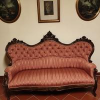 Divano rosa stile luigi filippo