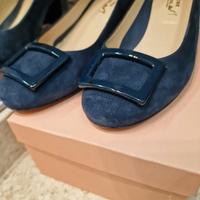 scarpe blu in suede