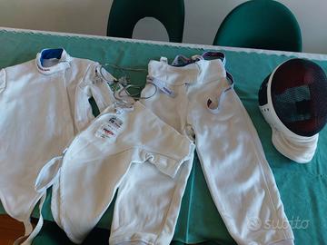 Kit scherma Prieur- giacca,pantaloni,maschera,cavo