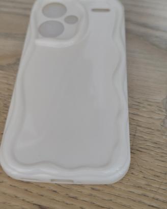 cover bianca lucida resistente per redmi note 13 p