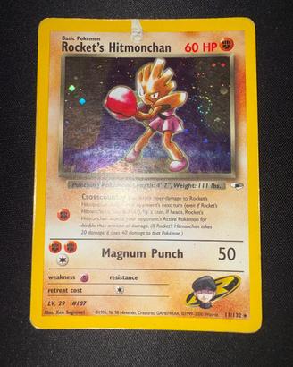 Rocket's Hitmonchan Holo Gym Heroes 11/132