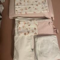 Completo lettino rosa e Doudou Bamboom