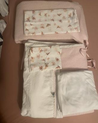 Completo lettino rosa e Doudou Bamboom