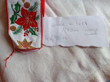Passamaneria bordo motivo natale in cotone lurex