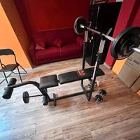 Panca ginnica completa + pesi