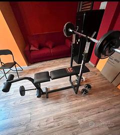 Panca ginnica completa + pesi