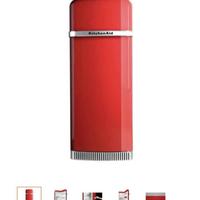 frigorifero kitchenaid icon design rosso sigilato 