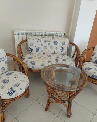 Set da giardino in bambù