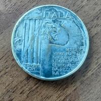 Moneta in argento L. 20 MUSSOLINI 