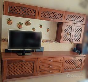 Parete Attrezzata / Dispensa Classica Mogano