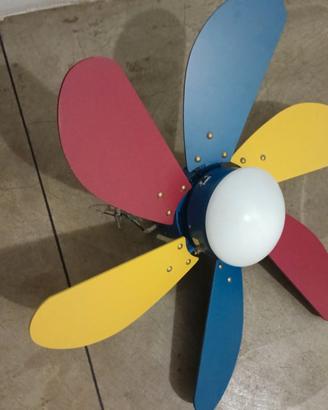 Lampadario con ventilatore a soffitto (pale 80 cm)