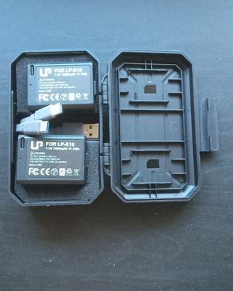 Batterie LP LP-E10 doppio kit per Canon