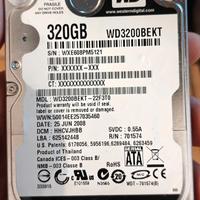 Hard disk WD Scorpio black 320gb da 2.5"
