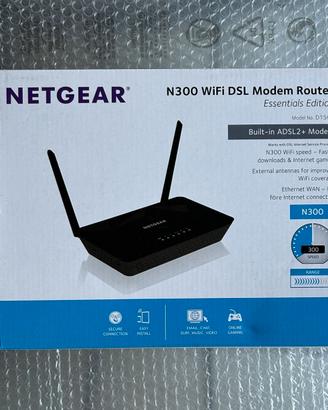 Netgaer D1500 Modem Router DSL WiFi N300 Essential