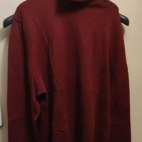 Maglione uomo dolcevita bordeaux