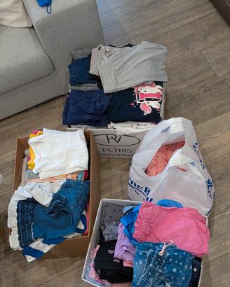 Lotto vestiti bambina 6/7 anni – pantaloni, maglie