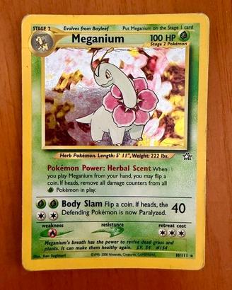 Meganiun carta pokemon HOLO con PIEGA 10/111