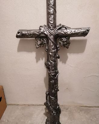 Crocifisso antico in ghisa fine '800