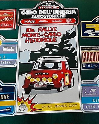 Autostoriche: 7 Targhe Rally+Poster Montecarlo