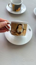 Set 4 tazzine da caffè con piattini Botero
