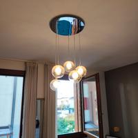 Lampadario sfere vetro