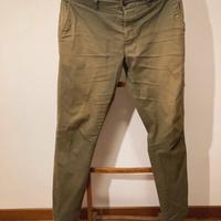 Pantalone stretch slim verdi