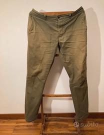 Pantalone stretch slim verdi