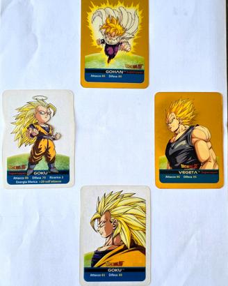 Lotto 4 carte Lamincards - Dragon Ball Z - Edibas