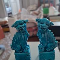 Coppia cani Fo Cinesi in porcellana