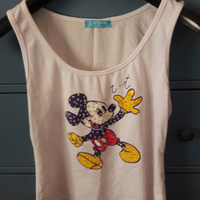 Canotta con paillettes