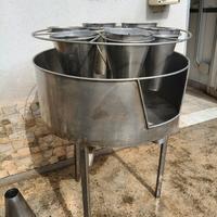 Colasangue scannato polli inox girevole