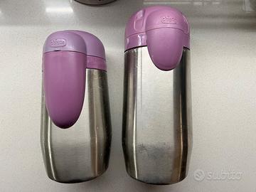 2 Thermos Chicco in acciaio - grande e piccolo