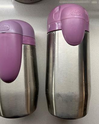 2 Thermos Chicco in acciaio - grande e piccolo