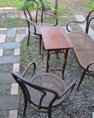 Salotto antico fine ‘800 in paglia di Vienna