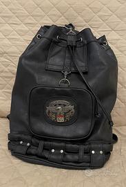 Zaino/borsa in pelle stile biker