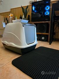 Lettiera per gatto + tappetino per lettiera  