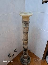 Colonna Piedistallo Vintage in Alabastro e Marmo 
