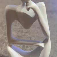 Pensatore Bianco in resina arenaria ceramicata